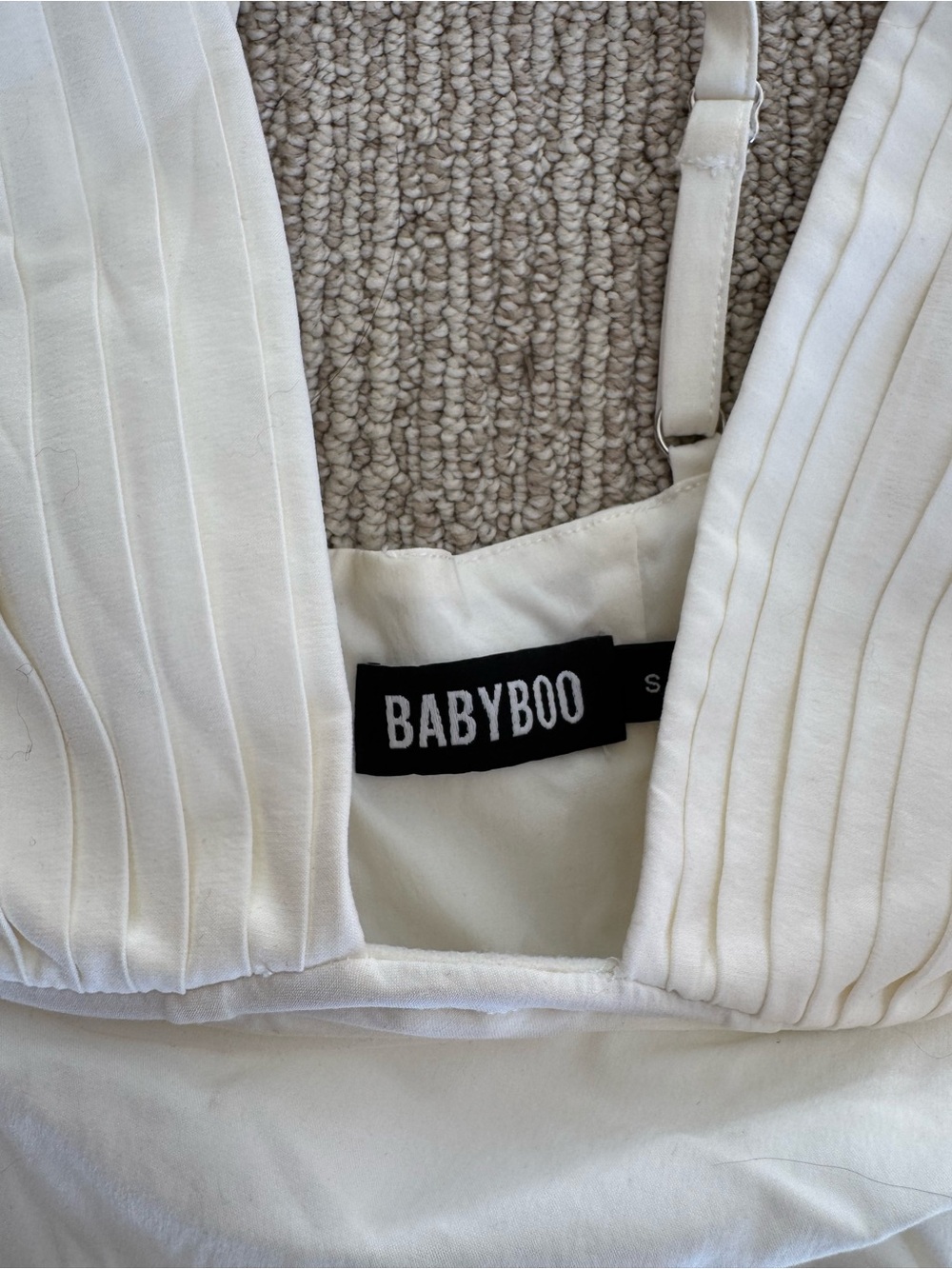 Babyboo Aura White Mini Dress - Picture 7 of 8